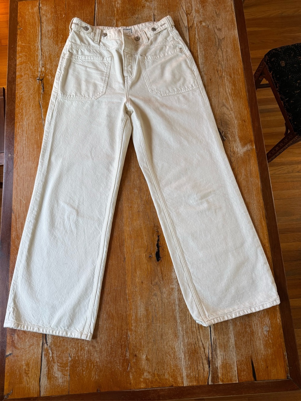 Free People We The Free Cream Straight-Leg Jeans 29